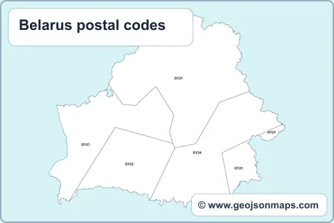 Preview of Belarus postal codes map