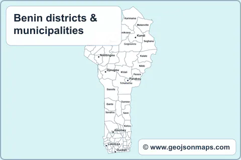 Preview of Benin districts & municipalities map