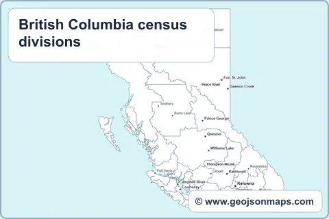 Preview of British Columbia census divisions map