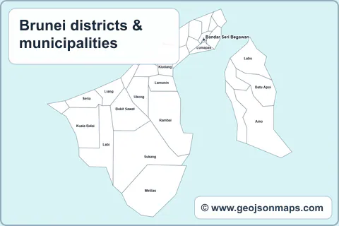 Preview of Brunei districts & municipalities map