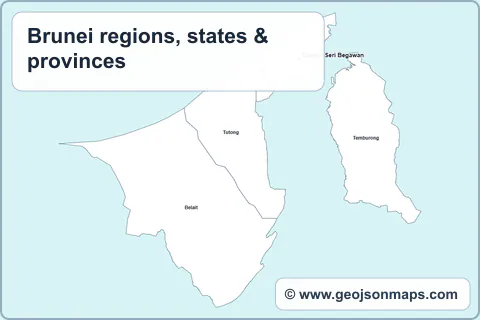 Preview of Brunei regions, states & provinces map