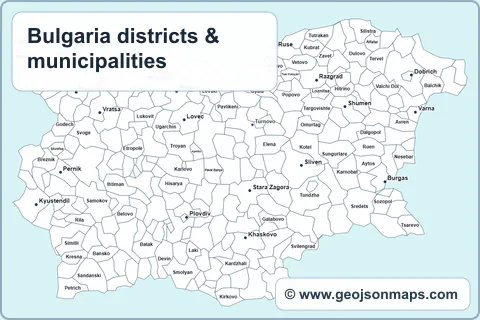 Preview of Bulgaria districts & municipalities map