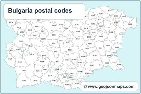 Preview of Bulgaria postal codes map