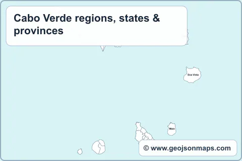 Preview of Cabo Verde regions, states & provinces map