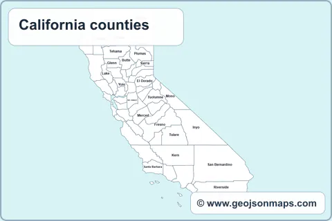 Preview of California counties map