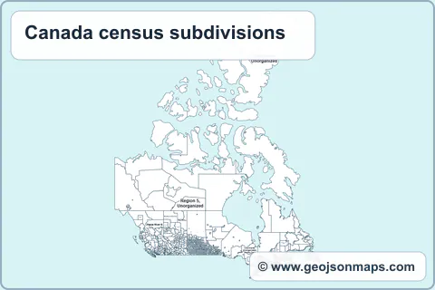 Preview of Canada census subdivisions map
