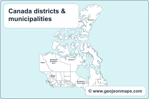 Preview of Canada districts & municipalities map