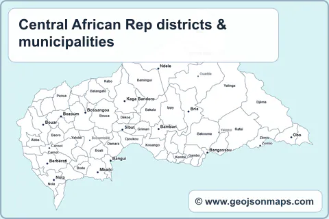 Preview of Central African Rep districts & municipalities map