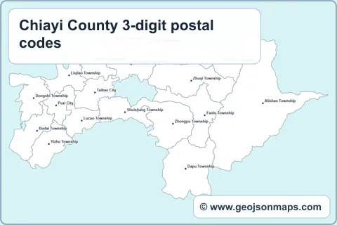 Preview of Chiayi County 3-digit postal codes map