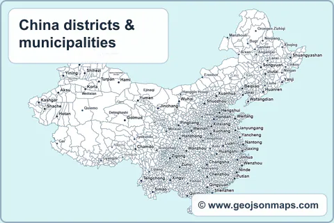 Preview of China districts & municipalities map
