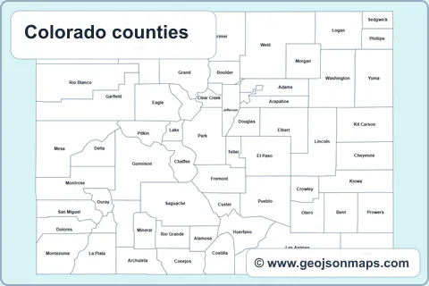Preview of Colorado counties map