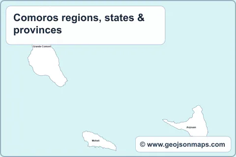 Preview of Comoros regions, states & provinces map