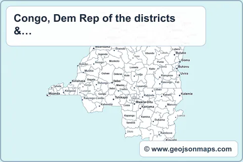 Preview of Congo, Dem Rep of the districts & municipalities map