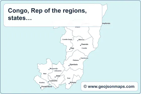 Preview of Congo, Rep of the regions, states & provinces map