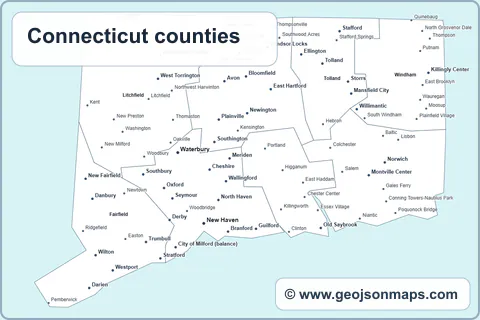 Preview of Connecticut counties map