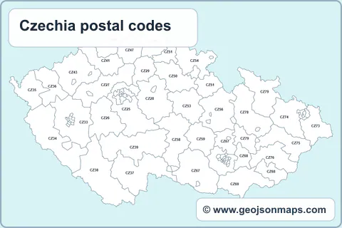 Preview of Czechia postal codes map