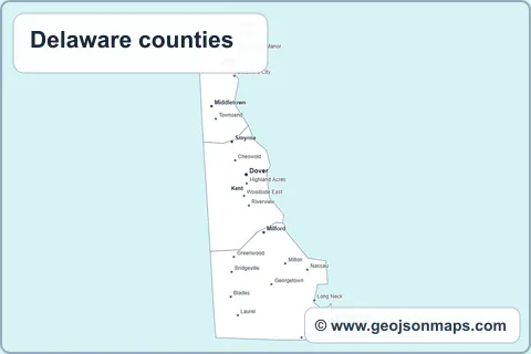 Preview of Delaware counties map