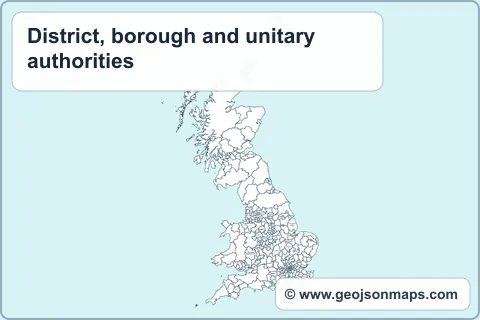 Preview of District, borough and unitary authorities map