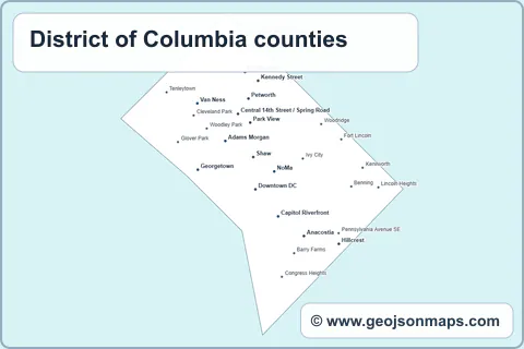 Preview of District of Columbia counties map