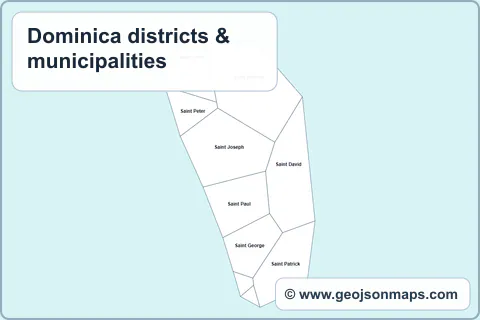 Preview of Dominica districts & municipalities map