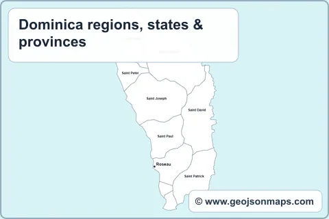 Preview of Dominica regions, states & provinces map