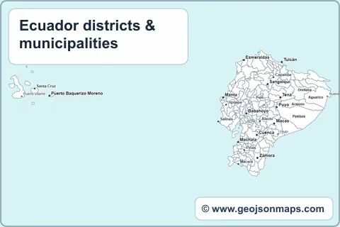 Preview of Ecuador districts & municipalities map