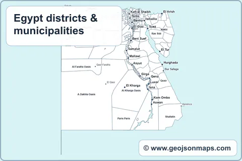 Preview of Egypt districts & municipalities map