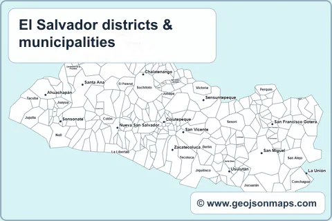 Preview of El Salvador districts & municipalities map
