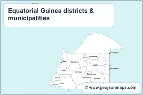 Preview of Equatorial Guinea districts & municipalities map