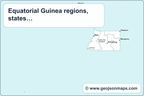 Preview of Equatorial Guinea regions, states & provinces map
