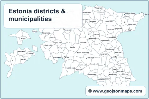 Preview of Estonia districts & municipalities map