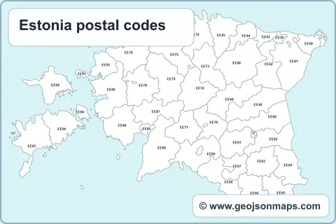 Preview of Estonia postal codes map