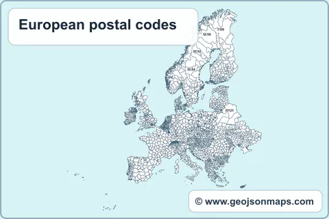 Preview of European postal codes map