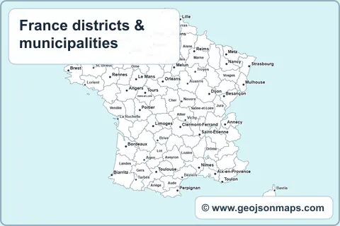 Preview of France districts & municipalities map