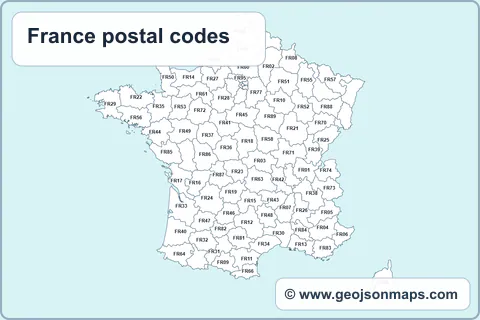 Preview of France postal codes map