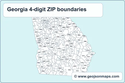 Preview of Georgia 4-digit ZIP boundaries map