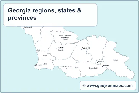 Preview of Georgia regions, states & provinces map