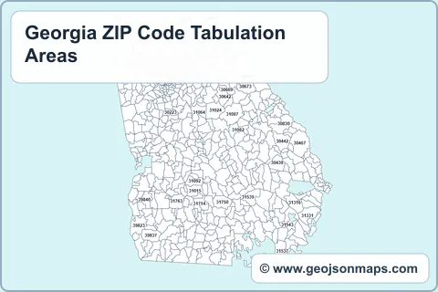 Preview of Georgia ZIP Code Tabulation Areas map