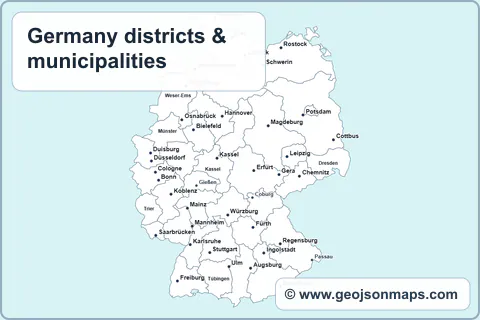 Preview of Germany districts & municipalities map