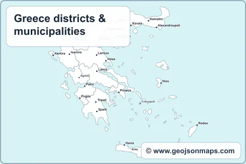 Preview of Greece districts & municipalities map