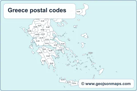 Preview of Greece postal codes map