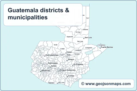 Preview of Guatemala districts & municipalities map