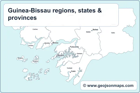 Preview of Guinea-Bissau regions, states & provinces map