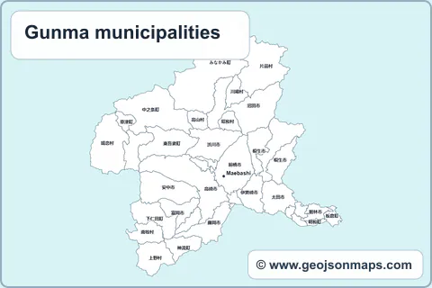 Preview of Gunma municipalities map
