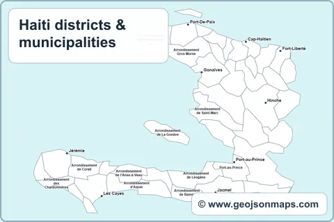Preview of Haiti districts & municipalities map