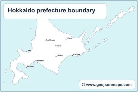 Preview of Hokkaido prefecture boundary map