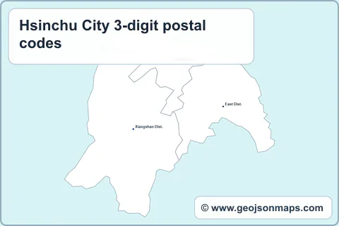 Preview of Hsinchu City 3-digit postal codes map