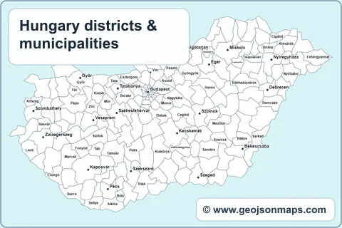 Preview of Hungary districts & municipalities map