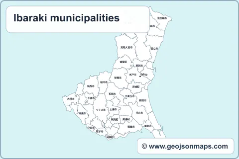 Preview of Ibaraki municipalities map