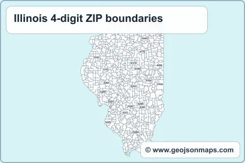 Preview of Illinois 4-digit ZIP boundaries map